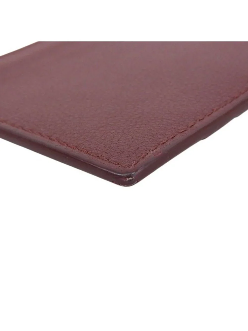 Cartier Leather Wallet with Zip Slim Card Holder Bordeaux